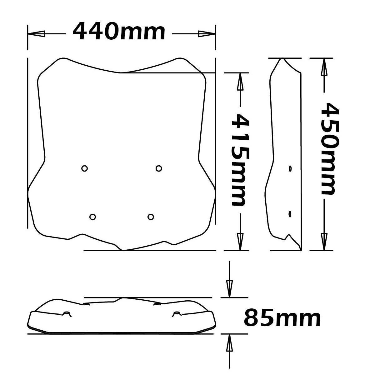 Parabrisas standard para soportes originales BMW F750GS 2018-2022